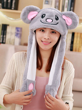 Sweet Lolita Hat Grey Koala Ear Fluffy Lolita Balloon Hat