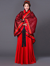 中国の衣装女性Hanfu赤の伝統的な古代中国の衣装ハロウィン