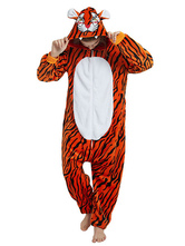 Tiger Kigurumi Onesie Pajamas Unisex Adults Flannel Winter Sleepwear Animal Costume Halloween