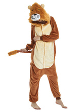 Lion Kigurumi Carnaval Onesie Pyjamas Combinaisons de Flanelle Adultes Adultes Déguisements Halloween