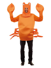 Trajes unisex de Dia das Bruxas dos adultos alaranjados da lagosta do traje do alimento Halloween