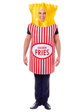 Faschingskostüm Essen Kostüm Golden Fries Erwachsene Unisex Karneval Kostüm Karneval Kostüm