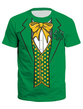 T Shirt St Patricks Day Green 3D Print Clover Unisex Irish Short Sleeve Top Halloween