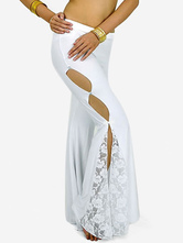 Disfraz Carnaval Pantalones blancos con aberturas para danza del vientre Halloween