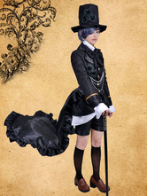 Halloween Costume Carnevale Black Butler Kuroshitsuji Ciel Phantomhive nero vestito di Steampunk Anime Costume Cosplay