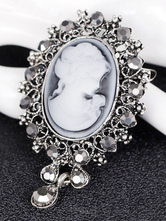 Mariage Vintage broche camée portrait victorien empierré broche Broche bijoux