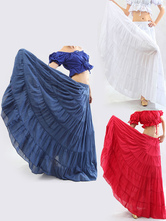 Costume de danse orientale Jupe longue bleue pour la danse du ventre  bohémienne Déguisements Halloween