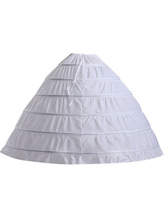 White Wedding Petticoat Ball Gown Slip 1 Layer Bridal Hoop Skirt
