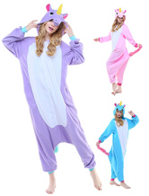 Kigurumi Pajama Licorne Unicorn Onesie Adults Unisex Flannel Animal Costume Halloween