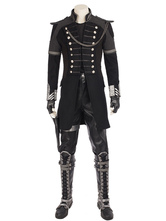 Halloween Carnaval Traje para cosplay de Final Fantasy De algodón satinado con abrigo&con calzado&Faja elástica&con Top&con guantes&con pantalones