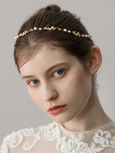 Gold Wedding Headband Beaded Headpieces Bridal Hair Accessories