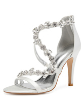 Women's Rhinestone Straps Stiletto Heel Bridal Sandals