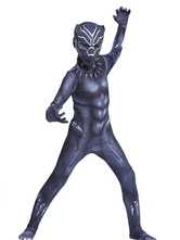 Marvel Black Panther Costume Kids Boys Lycra Spandex Muscle Zentai Suit Costumes Full Body Suit