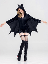 ハロウィン バットコスチューム女性セクシーな吸血鬼の悪魔の衣装ジャンプスーツハロウィン