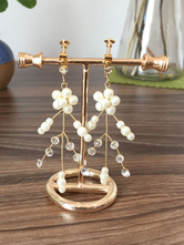 Wedding Ear Clip Gold Bridal Pearls Jewelry