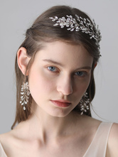 Wedding Earrings Silver Rhinestone Crystal Bridal Jewelry