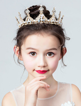 Tiara Crown Flower Girl Headpieces Rhinestone Pearls Kids Hair Accessories