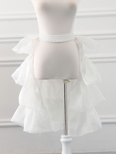 Tulle Lolita Petticoats Bell Shape Ruffles White Lolita Skirt