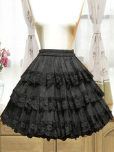 Black Lolita Petticoats Lace 3 Layer Lolita Underskirt