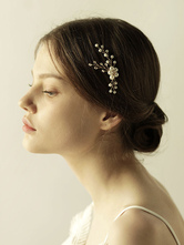 Kopfschmuck Hochzeit Accessoire Metall Blume Haarschmuck für die Braut