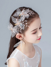 Flower Girl Headpieces Pink Pearls Accessory Pearl Kids Hair Accessories