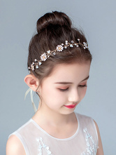 Blumenmädchen Kopfschmuck Blond Perlen Zubehör Perle Haarschmuck Für Kinder