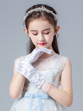 Flower Girl Accessories Wedding Accessories Flower Girl Gloves Ivory Lace Short Holiday