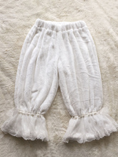 Sweet Lolita Pant Pantalones de Lolita Harem con lazo de encaje blanco