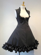 Vestido gótico Lolita JSK con cordones Faldas negras de Lolita