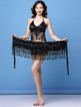 Latin Dance Costumes Sequin Fringe 2 Piece Sexy Dancer Dancing Wears Carnival