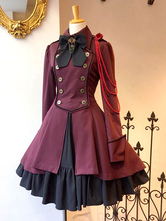Vestido de fiesta de té gótico Lolita Vestido largo de abrigo Lolita