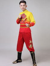 伝統的な中国の衣装ドラゴンカンフー唐スーツカーニバル衣装