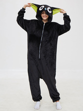 Cat Pajamas Kigurumi Onesie Luoxiaohei Cartoon Black Flannel for Adult Winter Sleepwear Animal Costume Halloween