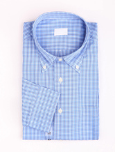 Casual Light Blue 100% Cotton Mens Long Sleeves Shirt - Milanoo.com