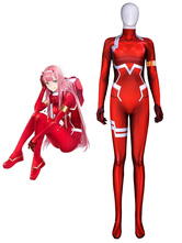 Darling In The Franxx 02 Zero Two Carnival Cosplay Costume Lycra Spandex Catsuit Jumpsuit