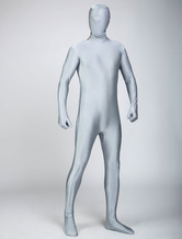 Zentai terno Lycra cinza unissex corpo completo do Spandex Halloween