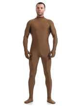 Coffee Brown Morph Suit Adults Bodysuit Lycra Spandex Catsuit for Men