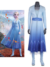 Frozen 2 Princess Elsa Disney Cartoon Cosplay Costume