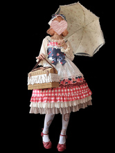 Lolita doce JSK vestido infanta fruta padrão Lolita Jumper saias