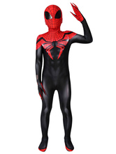Superior Spider Man Nero Rosso Cosplay Tuta Lycra Spandex Marvel Comics Costume