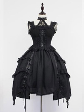 Vestido gótico Lolita JSK Faldas de encaje con volantes Lolita Jumper