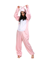 Easter Bunny Kigurumi Flannel Hare Rabbit Adult Winter Sleepwear Animal Costume Halloween onesie pajamas