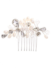 Accessori per capelli da sposa in metallo perla imitazione pettine da sposa