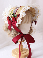 Süße Lolita Bonnet Lace Bow Flowers Lolita Hut