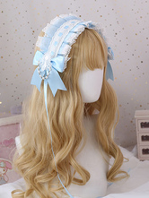 Sweet Lolita Kopfschmuck blaue Spitze Bögen Spitze-Stirnband Kopfbedeckung Lolita Haarschmuck
