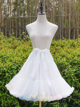 Bridal Wedding Petticoat Fashion Tulle Half Slip Boneless White Petticoat