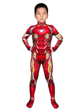 Marvel Comics Los vengadores de Marvel Iron Man Kid Zentai Cosplay Disfraz Carnaval