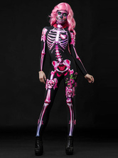 ハロウィン カーニバルコスチュームスケルトン全身タイツジャンプスーツカーニバル衣装