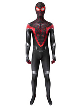 Spider-Man: Into The Spider-Verse Miles Morales Cosplay Costume Polyester Fiber Jumpsuit Marvel Comics Cosplay