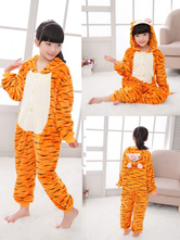 Kigurumi Pajamas Tigger Onesie Flannel kids Yellow Winter Sleepwear Mascot Animal Costume Halloween